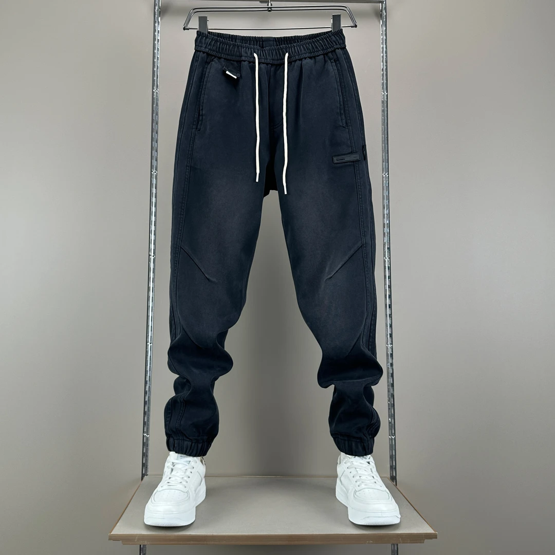 秋季上新男士束脚裤休闲裤宽松版松紧腰舒适百搭潮男痞帅高端潮流