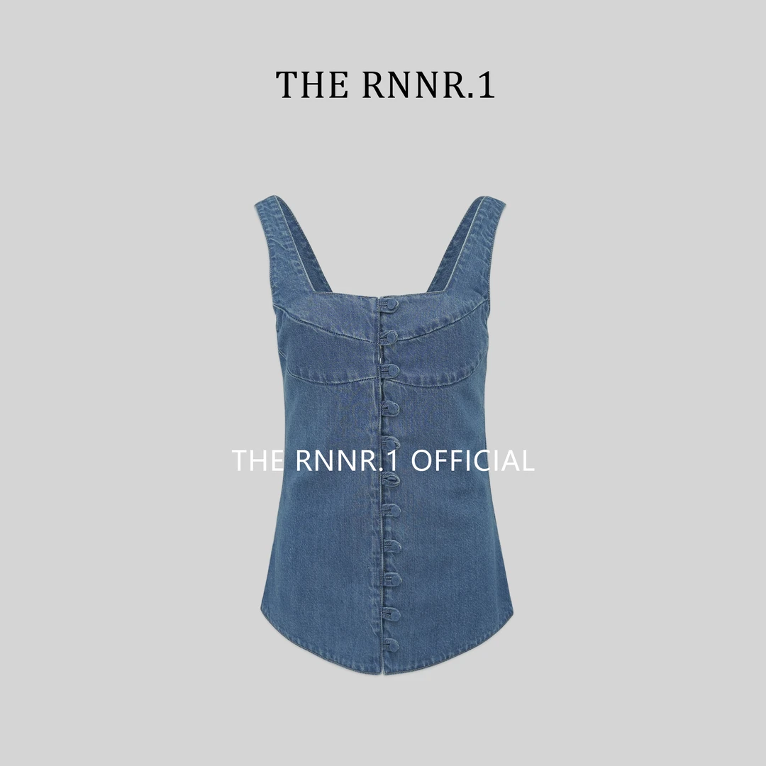 THE RNNR.1街拍感 手工敲扣 经典牛仔蓝 马甲