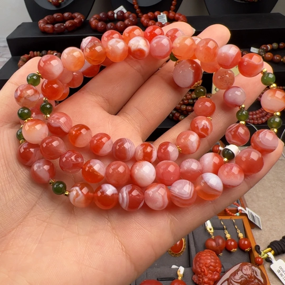 南红玛瑙未镶嵌（锦鲤毛衣链9+）