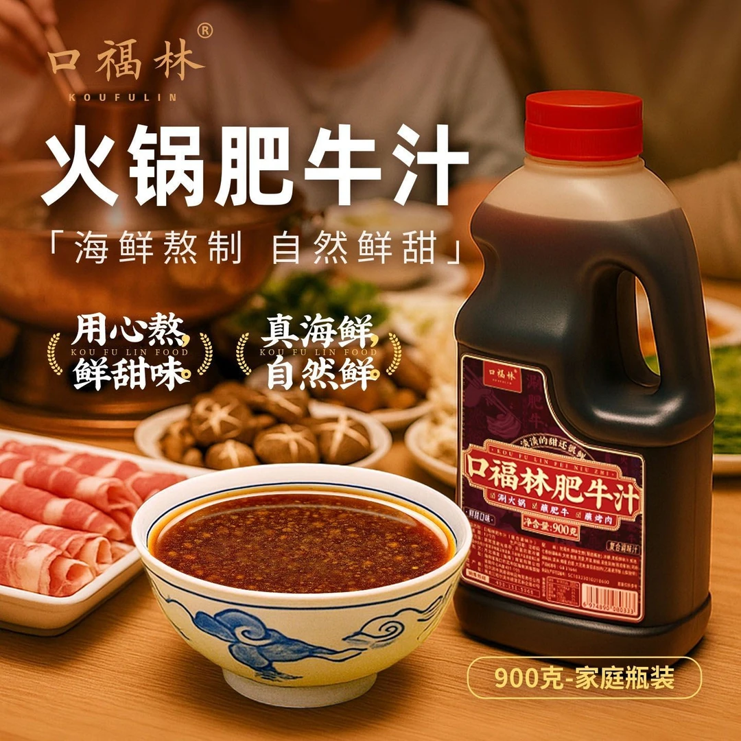 肥牛汁火锅蘸料海鲜汁火锅烤肉蘸料家用调味海鲜蔬菜美味鲜甜味