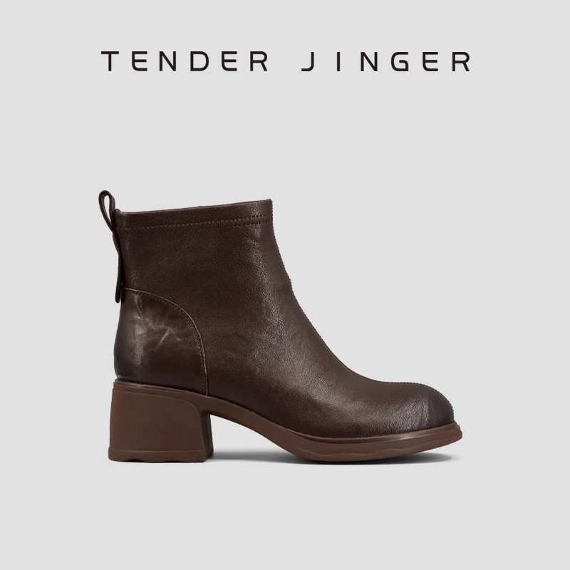 Tender Jinger2025女式新款羊皮短靴ZS1051
