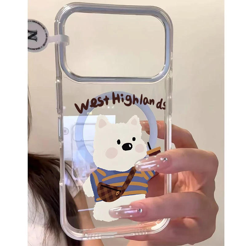 咖啡小狗适用苹果17手机壳13/14ProMax卡通iPhone16/INS风17P