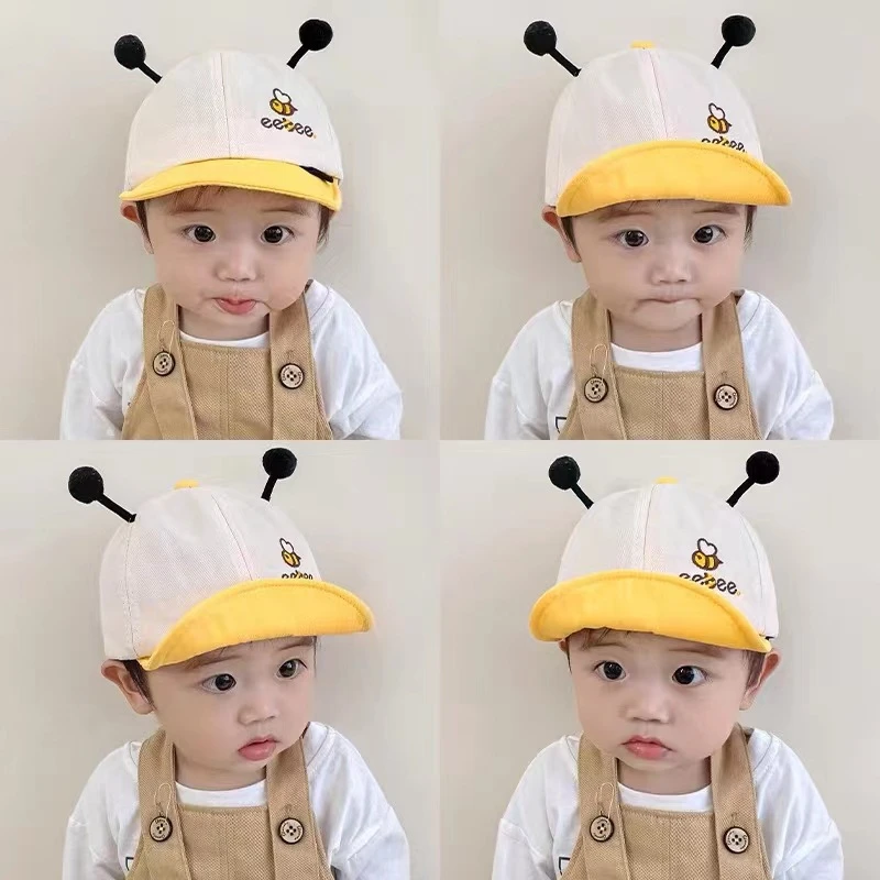 婴儿帽子春秋款男宝宝帽子鸭舌帽超萌可爱秋冬婴幼儿童软檐棒球帽
