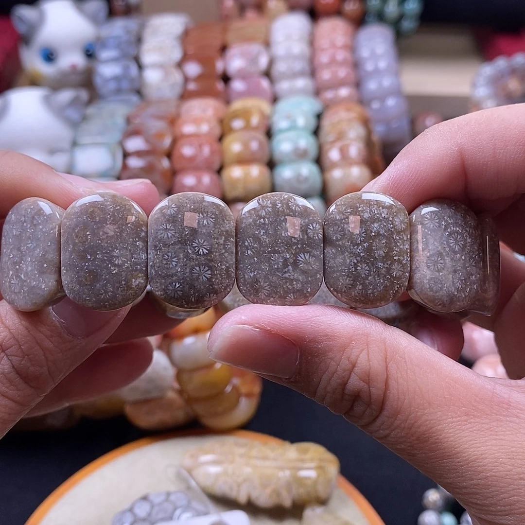 石英质玉（缅黄）手牌未镶嵌14