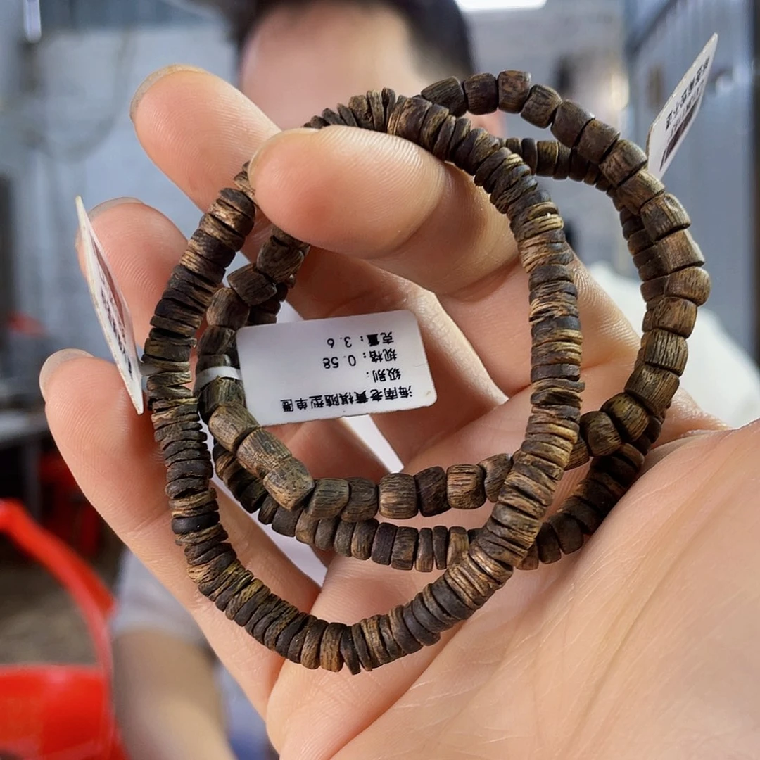 沉香手串棋楠白露沉水单圈3克多样性发一