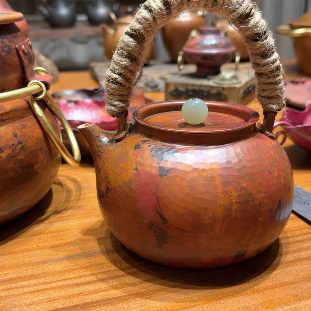 淬火色500苹果壶手工锻打工艺