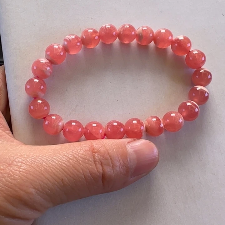 菱锰矿（红纹石）手串未镶嵌