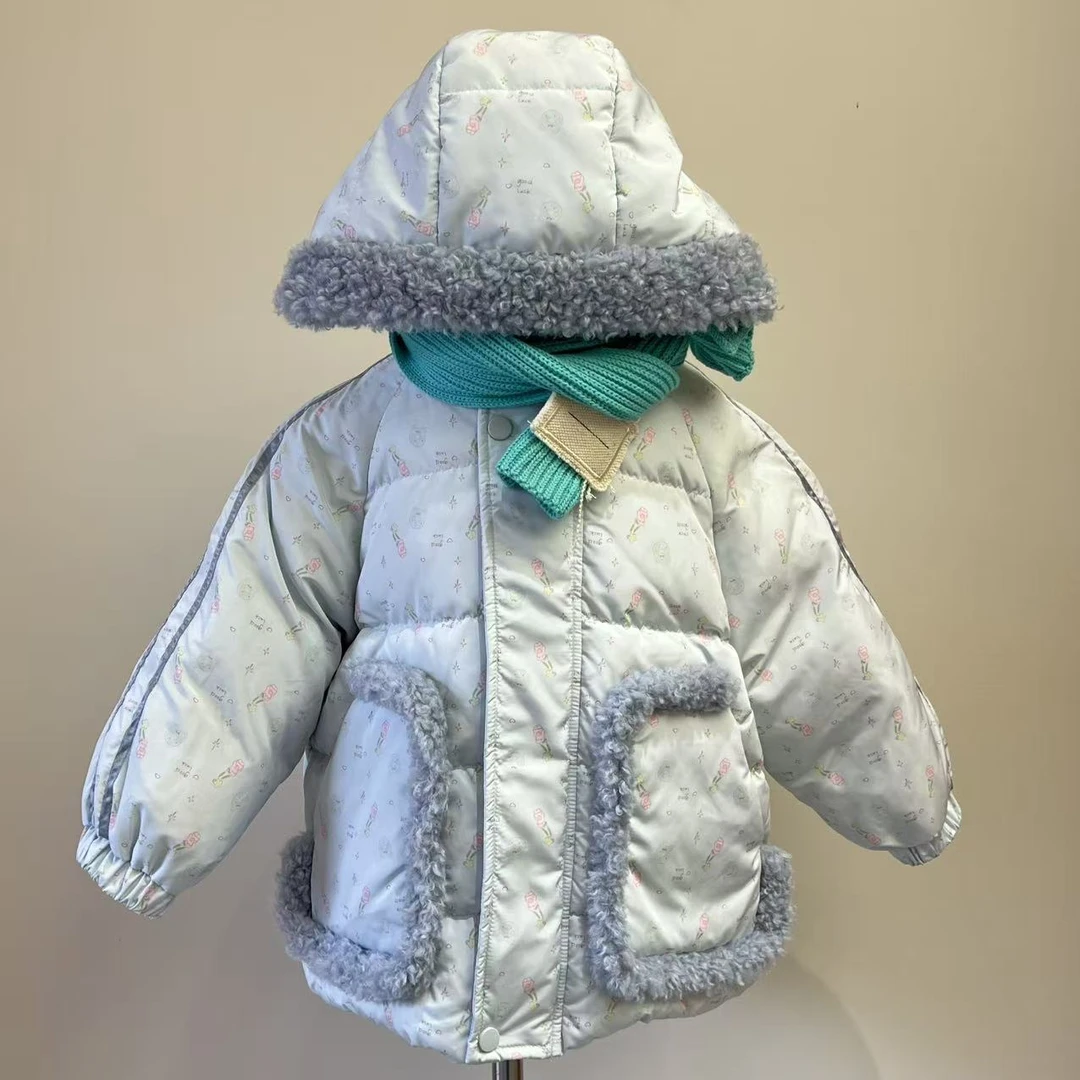 新国标90白鸭绒 2025冬季新款上衣 洋气女宝保暖羽绒服