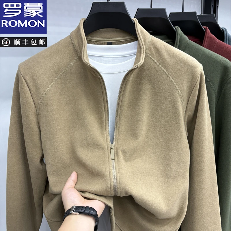 罗蒙含桑山羊绒时尚秋冬夹克外套户外冲锋衣内胆保暖舒适加厚外套