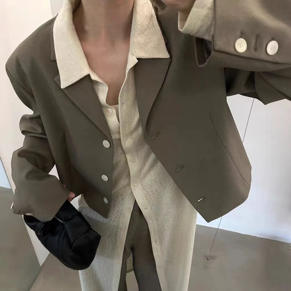 8856单排扣短款百搭西服