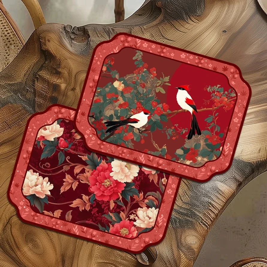 硅藻泥中式沥水垫厨房餐桌茶几茶桌家用杯垫碗盘垫茶杯垫吸水防滑