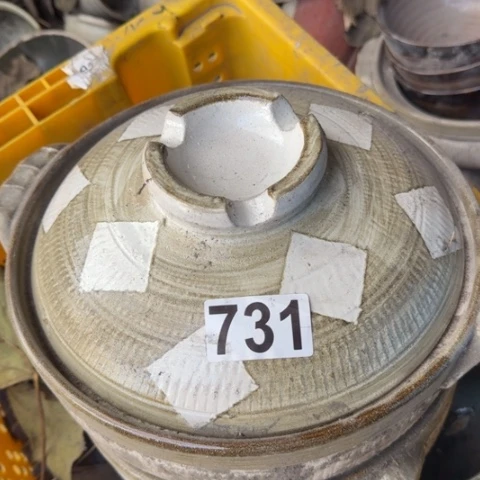 泥塑砂锅一只全品陶瓷