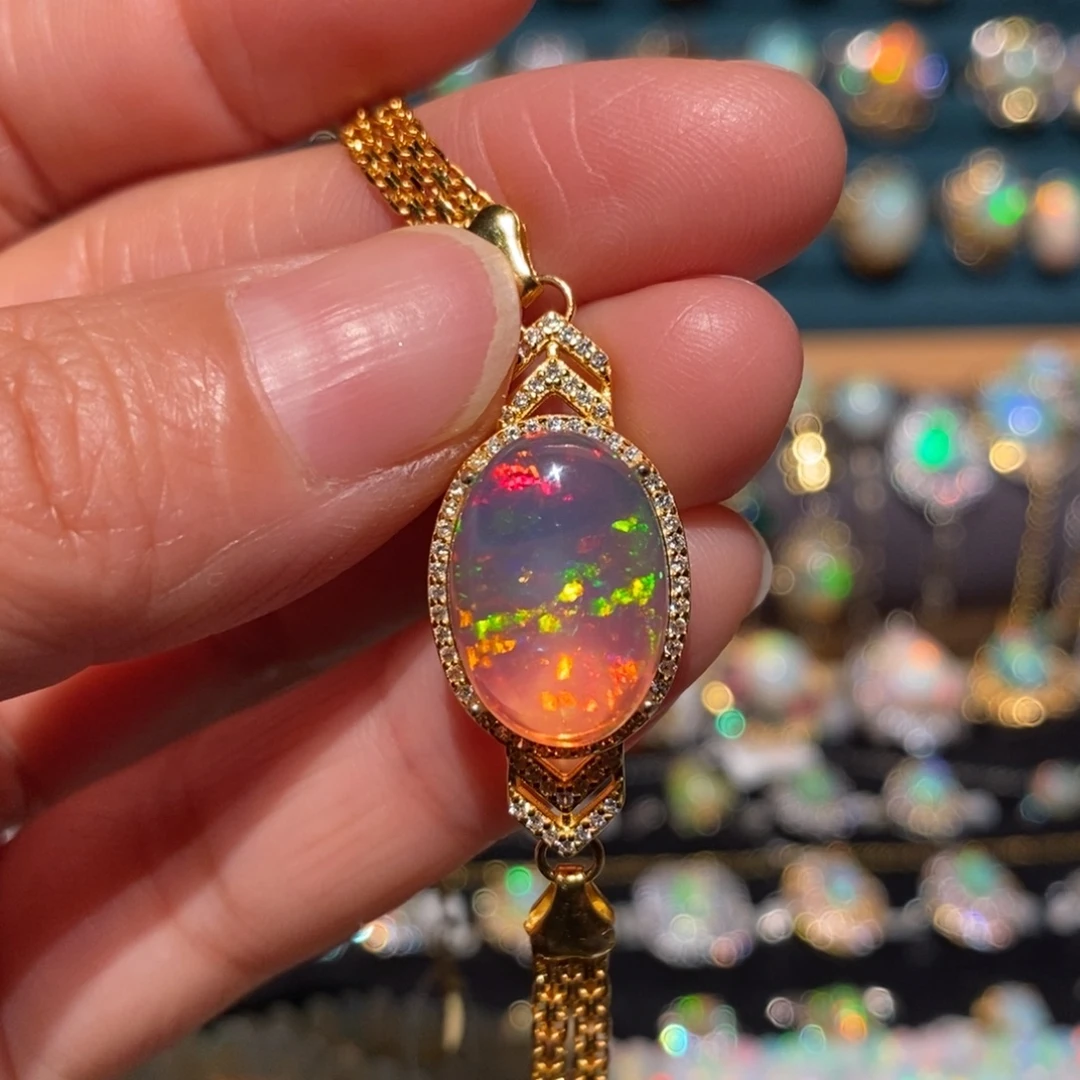 欧泊银S925镶嵌手链