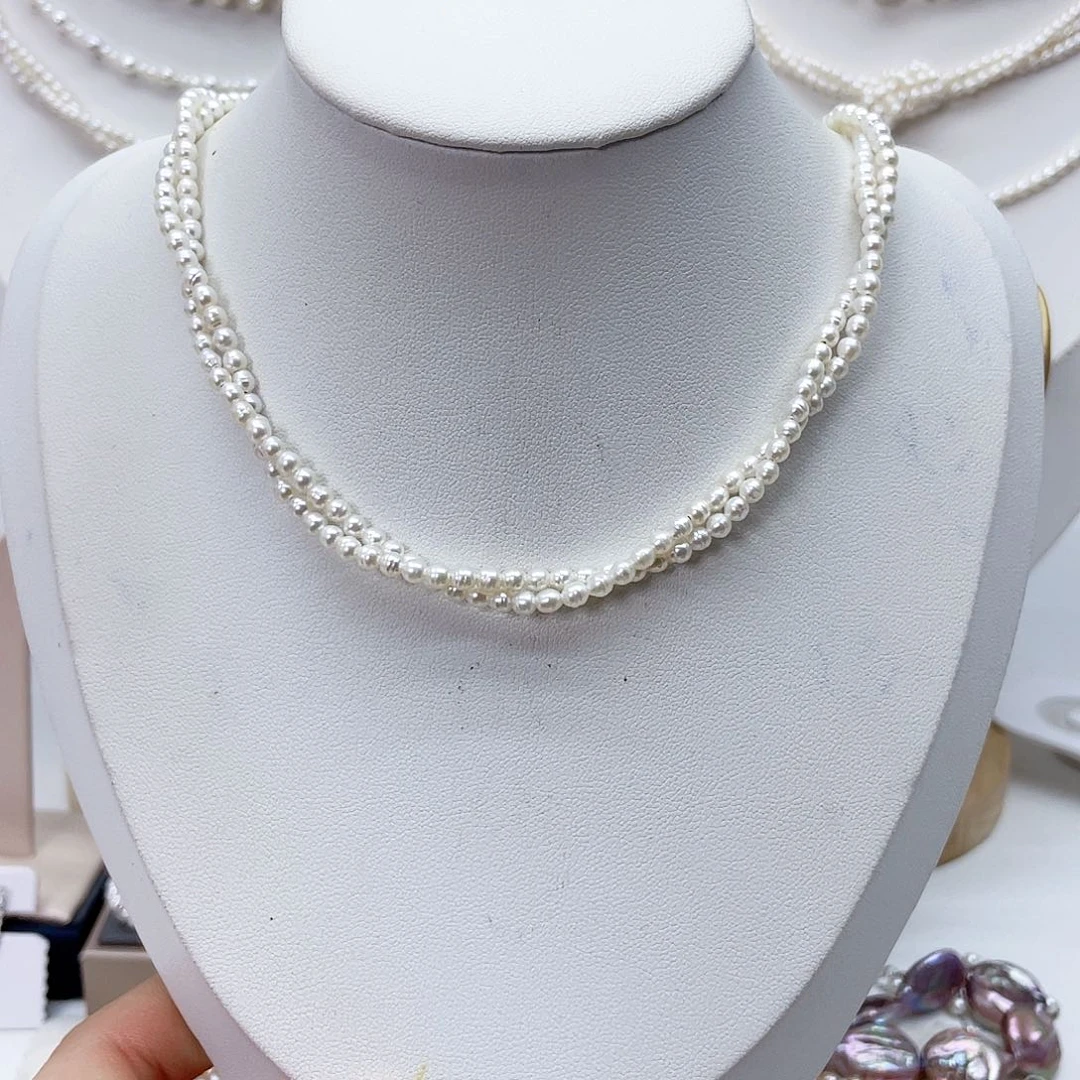 颈饰银S925镶嵌淡水珍珠