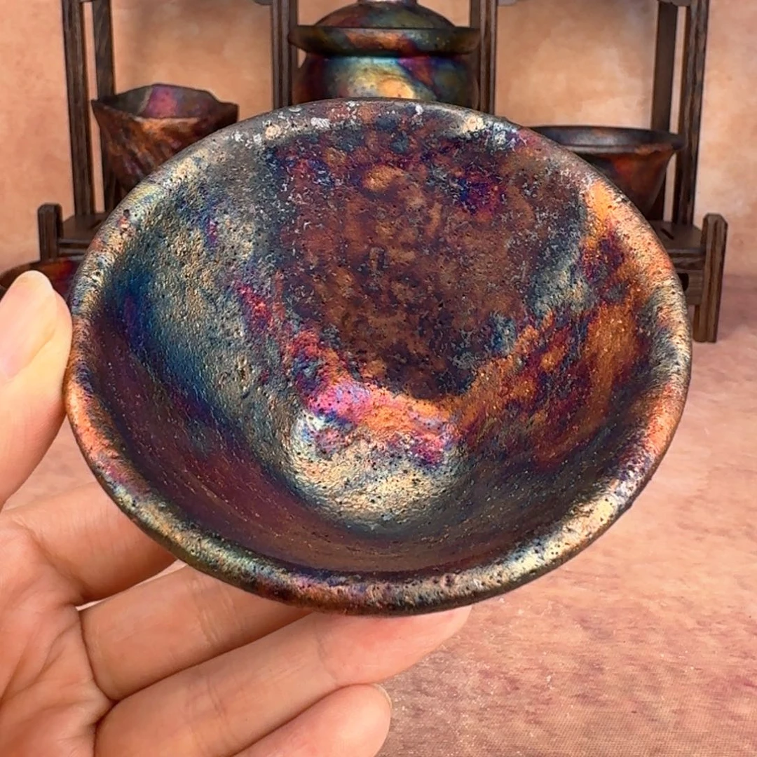 荥经黑砂炸福利窑彩微瑕斗笠杯杯不退不换介意勿拍50