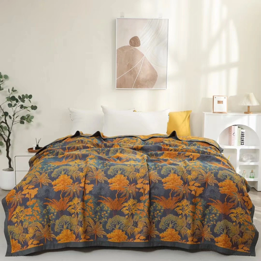 【热带雨林床盖】新款高端A类纱布艺术床盖 200*230