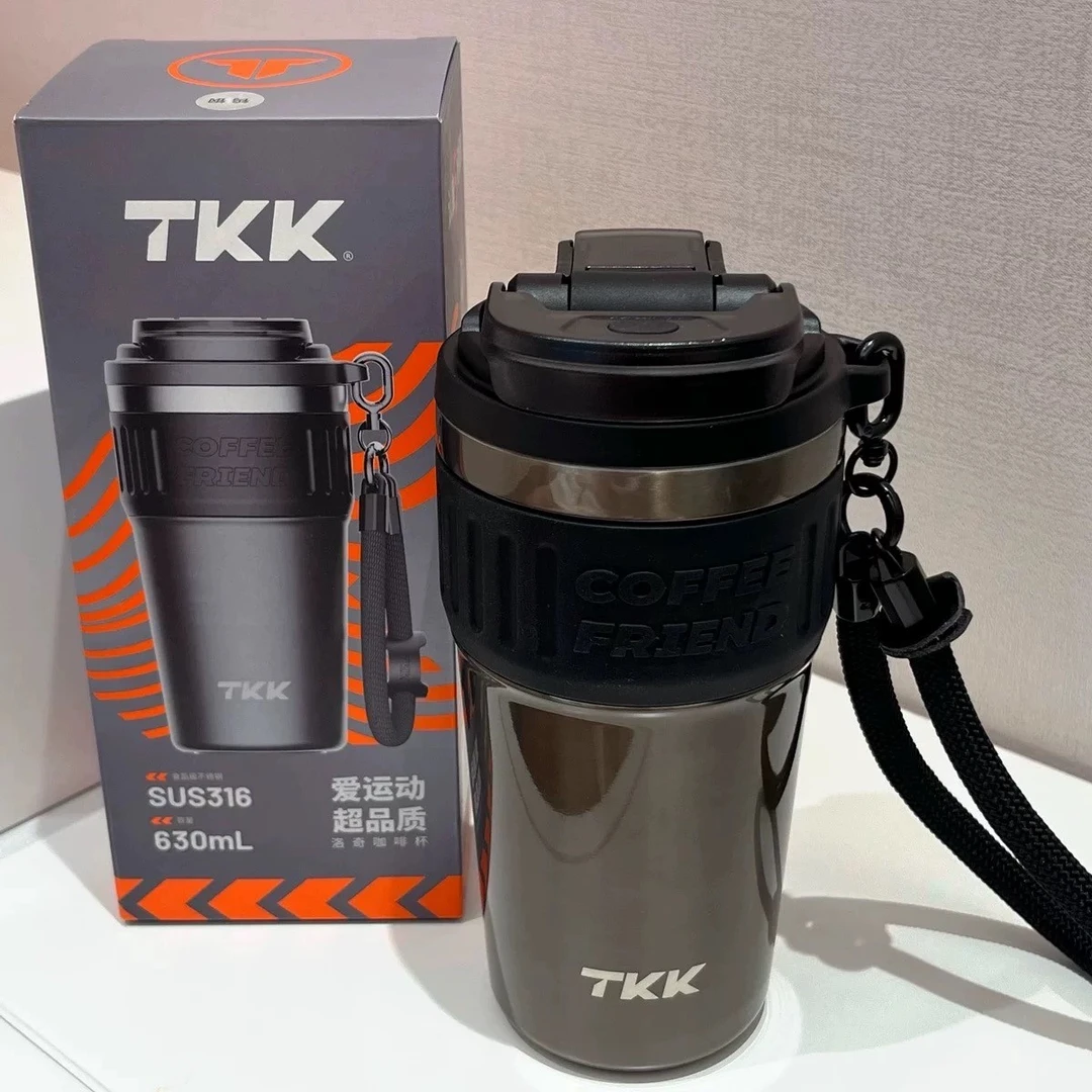 TKK保温杯洛奇咖啡杯陶瓷内胆男款便携车载保冷不锈钢吸管水杯子