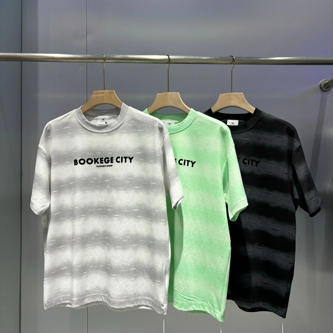 经典做旧条纹广州uus高货男装新款个性百搭休闲短袖X053