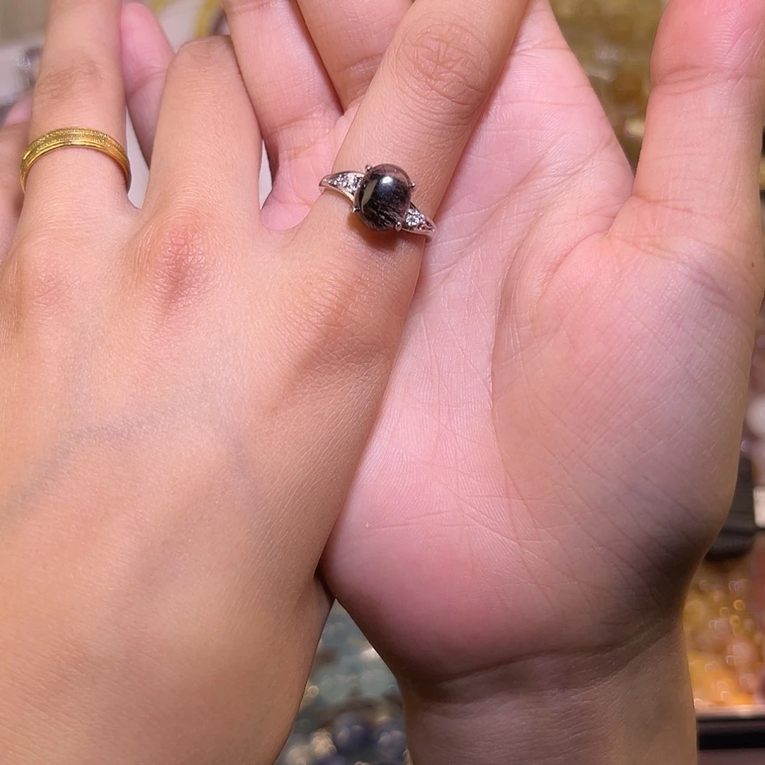 水晶手链未镶嵌黑发戒指 48小时鉴赏