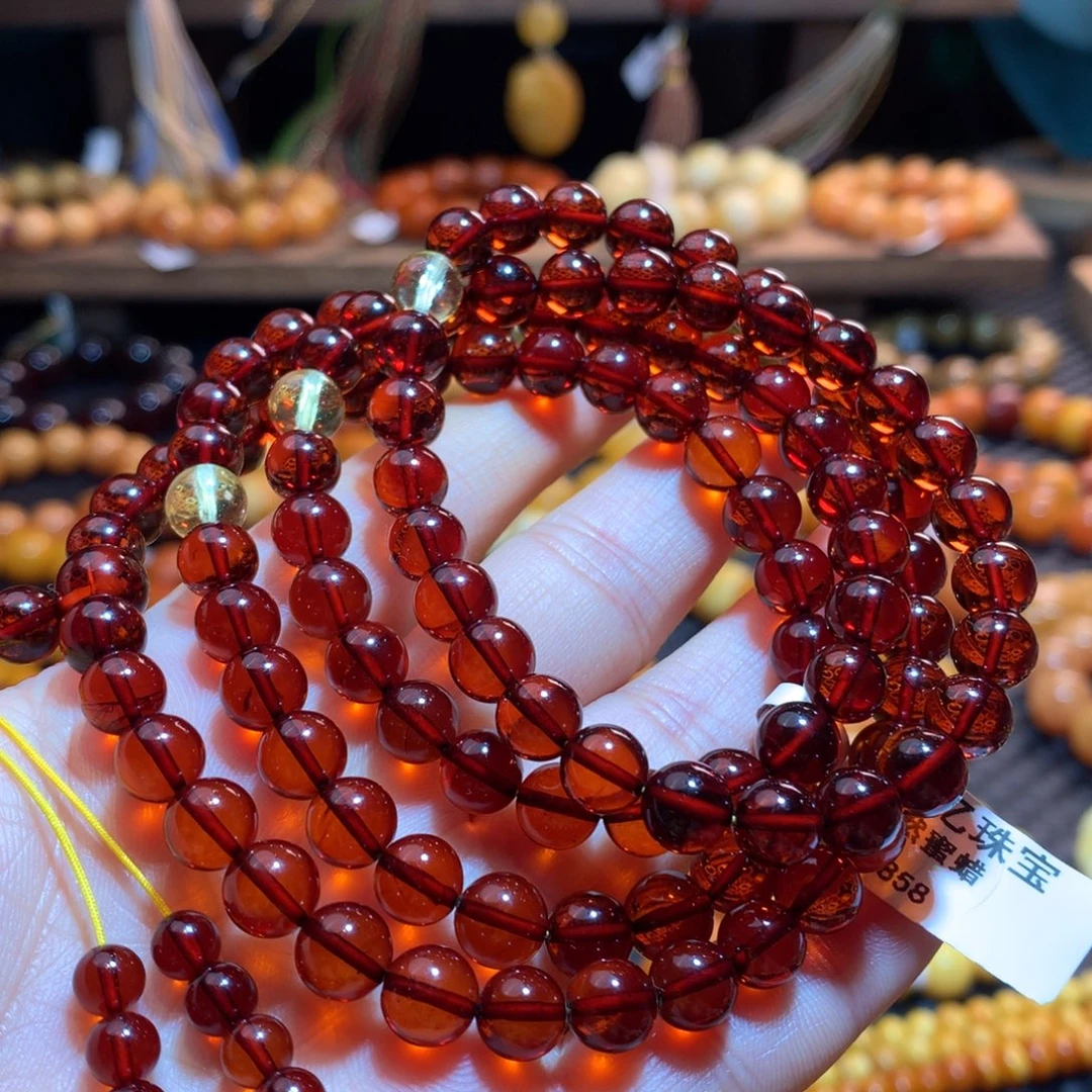 血珀未镶嵌手链血珀手链