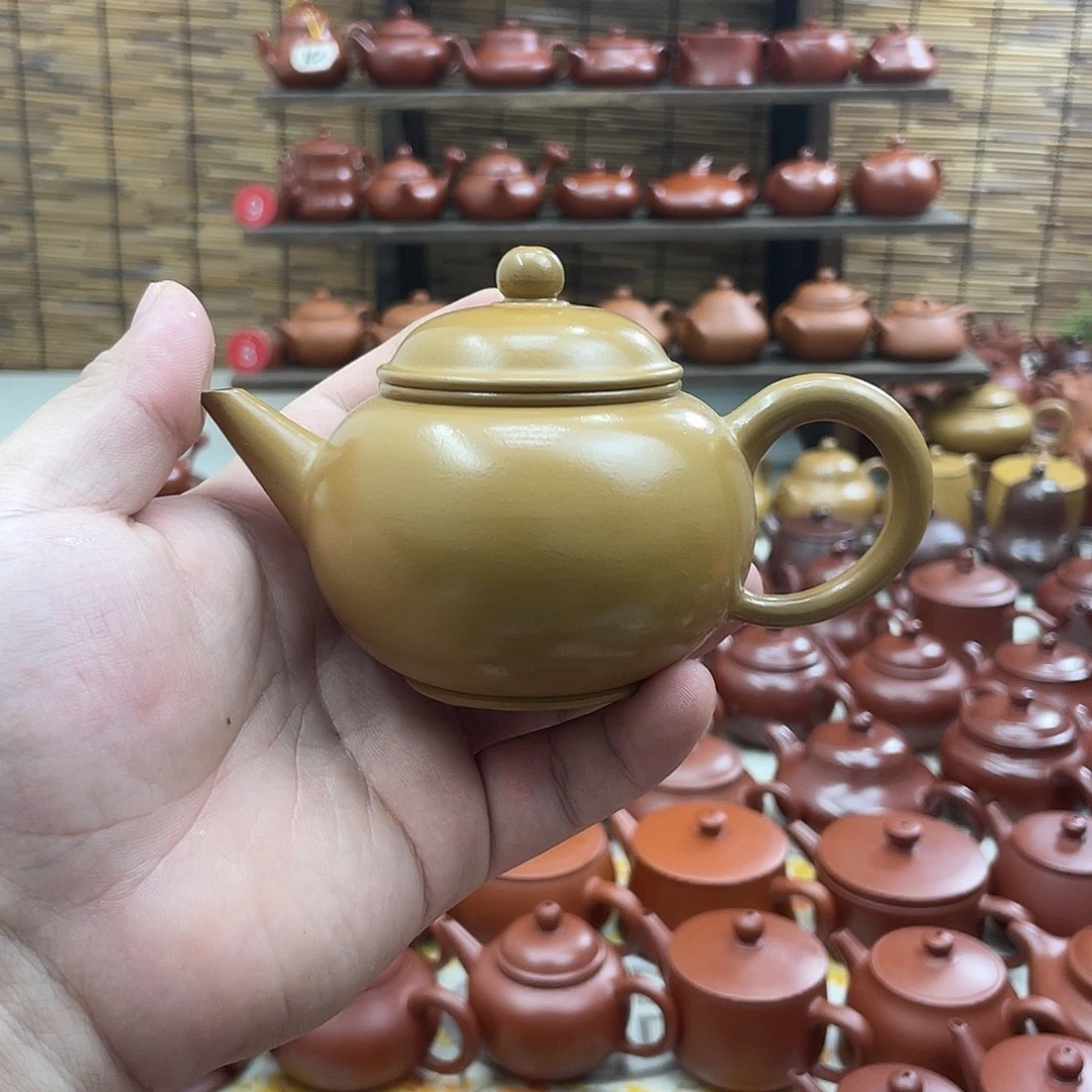 独***。茶壶朱泥黄金朱泥水平壶不要礼盒