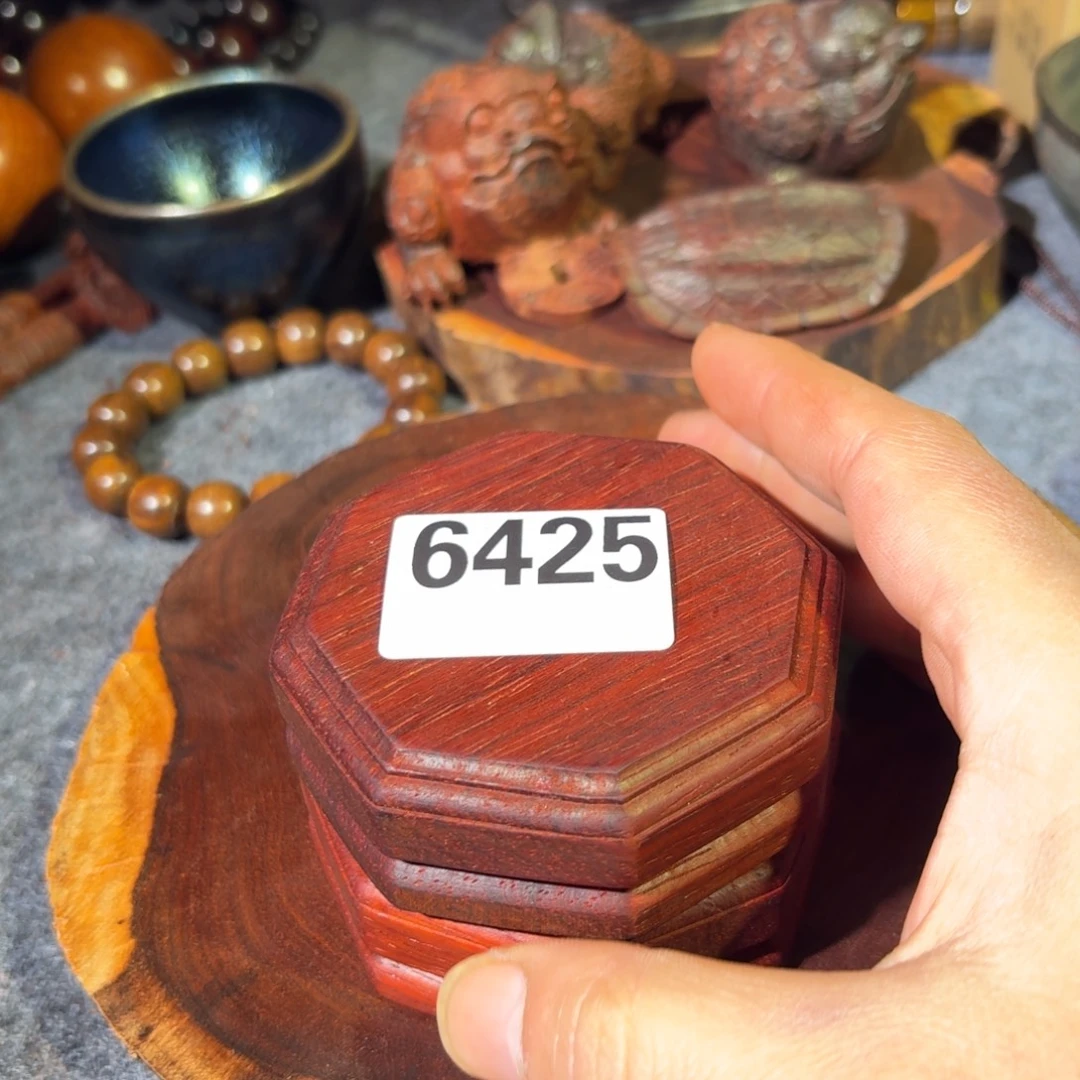 染料紫檀（血檀）底座三个6425