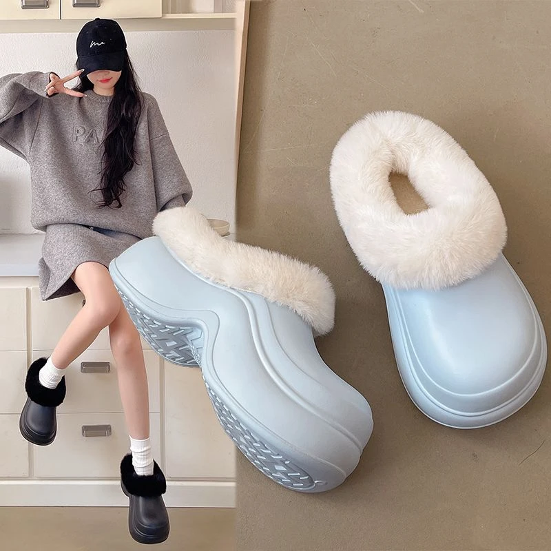 【暖之缘】棉拖鞋女冬季2025新款厚底防滑外穿室内居家毛绒保暖棉拖