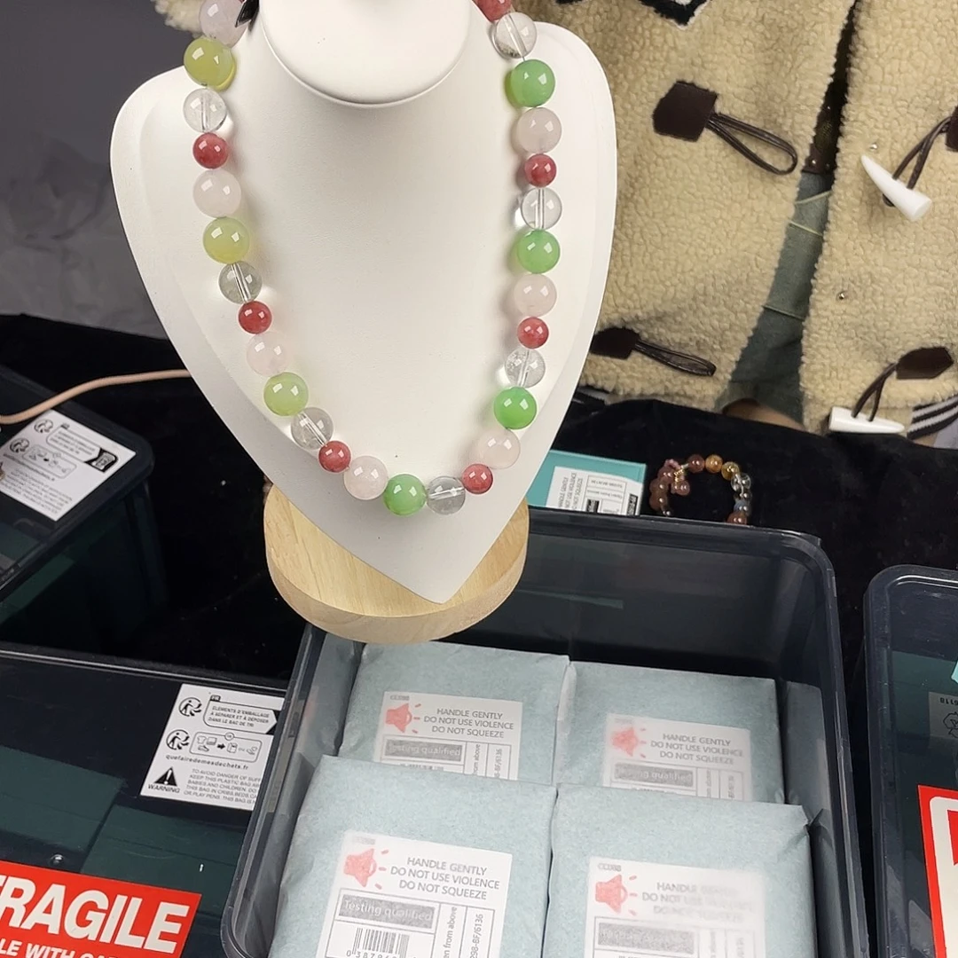 水晶手串银S925镀金镶嵌