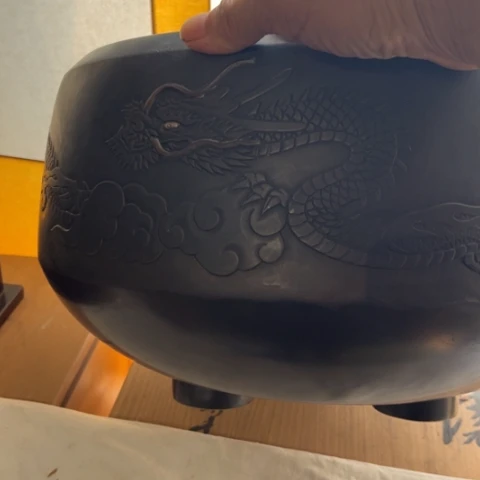 蜜安罐瓷香炉锡茶则