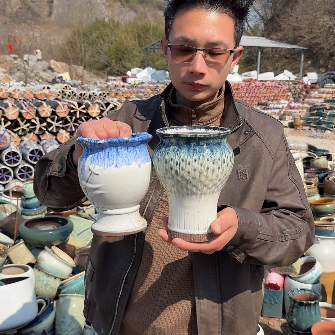 紫砂花盆瑕疵04两个两个