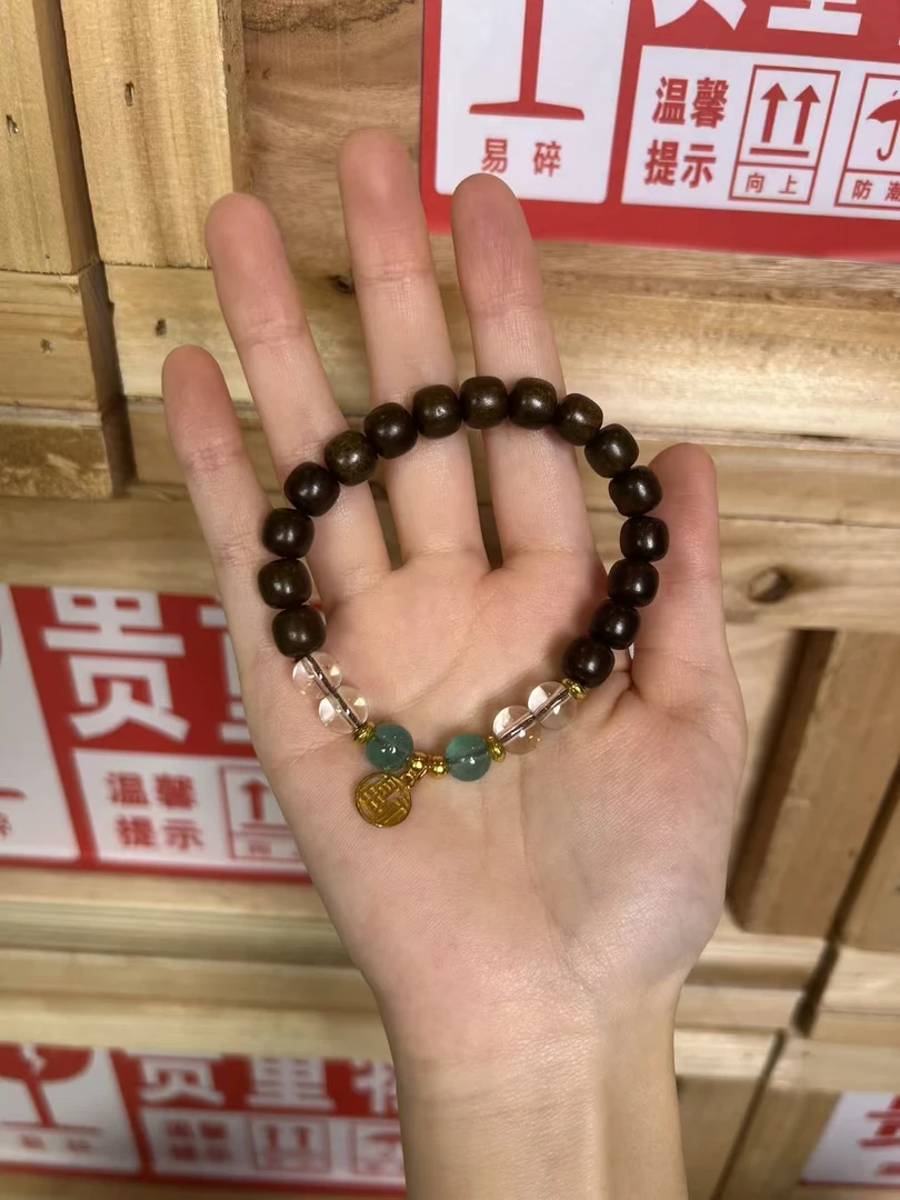 精品手串绿檀型（水晶）s-0046 无礼盒无证书