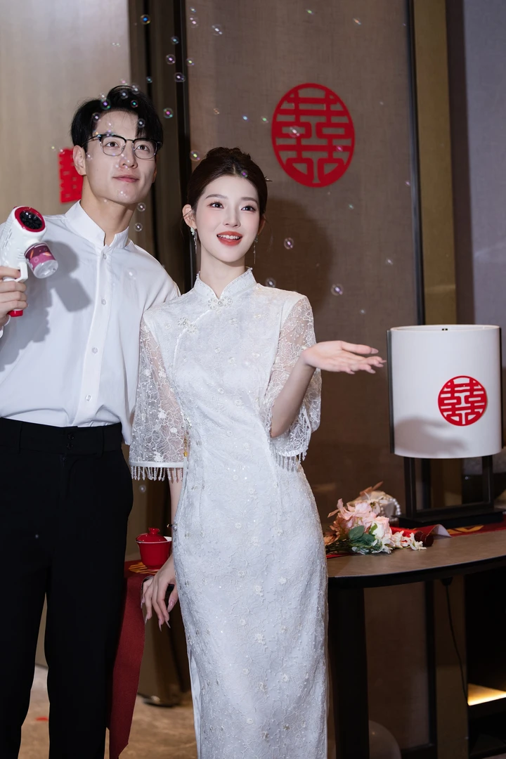 白色新中式旗袍敬酒服新娘2025新款订婚结婚女回门高级感改良修身