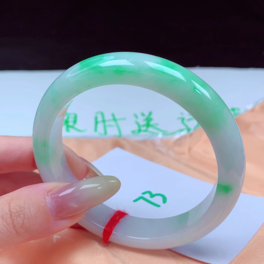 未镶嵌手镯翡翠天然缅甸翡翠A货手镯 73号