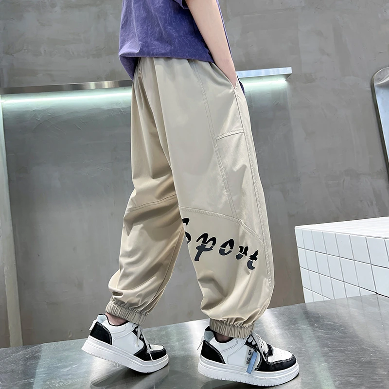 儿童防蚊裤男童裤子夏季薄款男孩中大童6-12岁15岁潮款高级感帅气