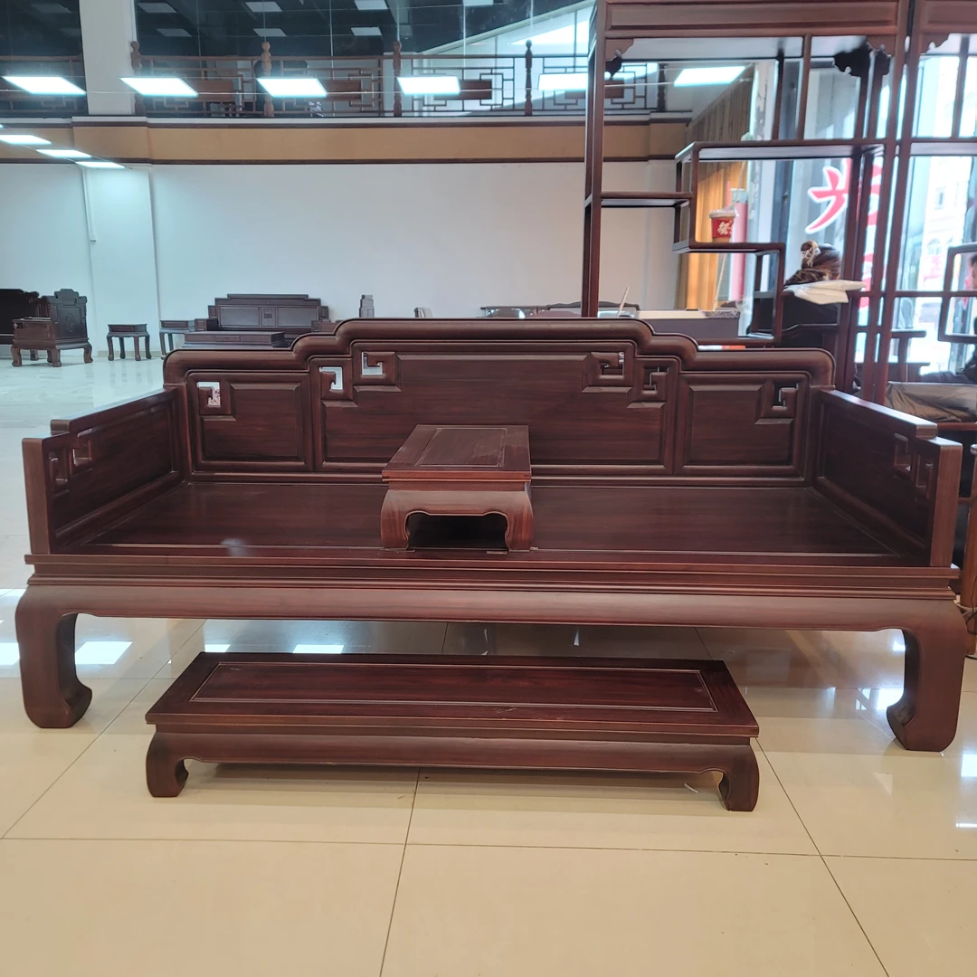 国色天香罗汉床三件套