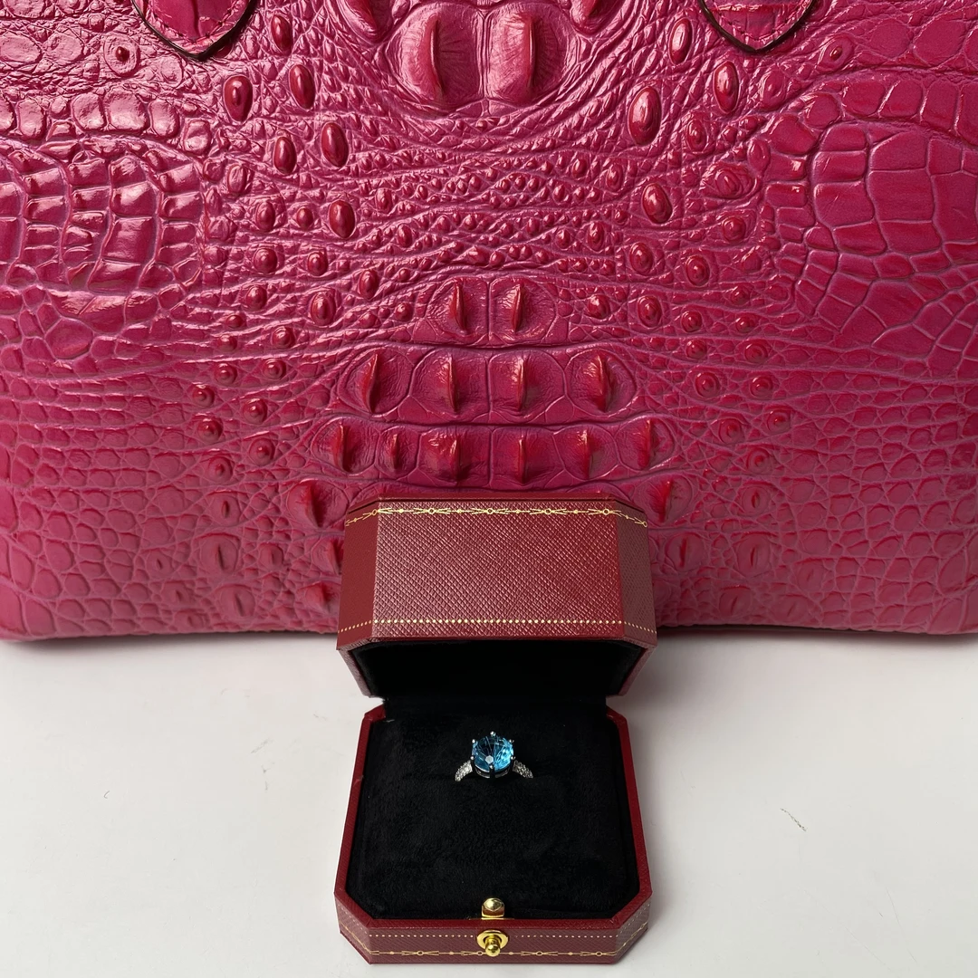 3577 B戒指--精致优雅海蓝-海蓝戒指赠礼盒