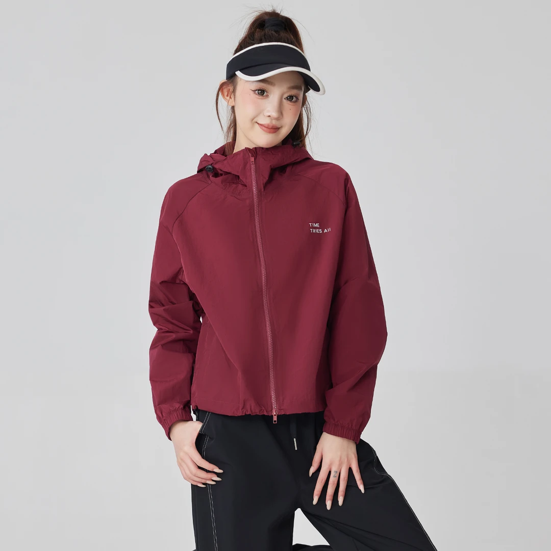 【UPF 1500+】春秋新款户外防风防泼水运动连帽复古夹克外套34837