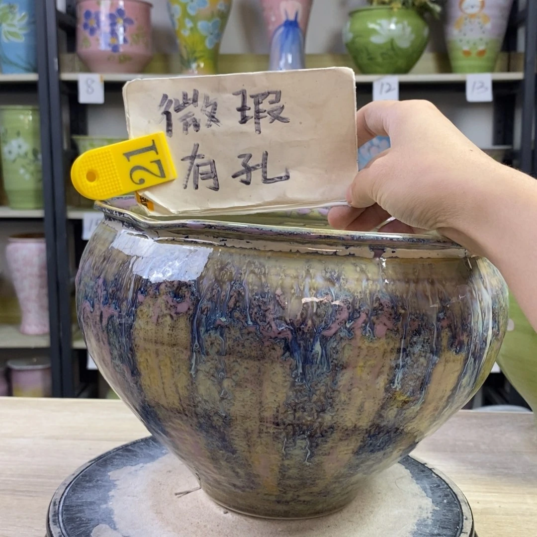 景德镇手工手绘陶瓷花盆