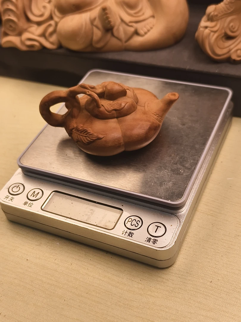 印度迈索尔老山檀摆/把件 把把壶