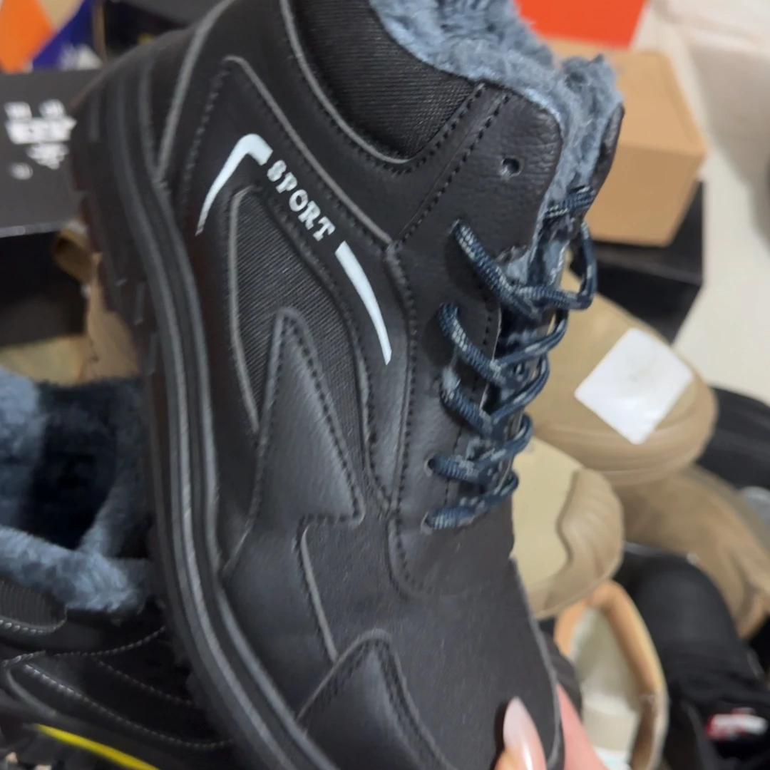 40码黑皮橡胶底棉鞋