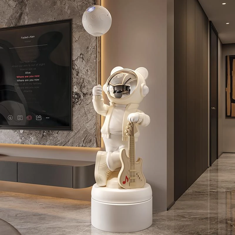 音乐太空人摆件智能音响小爱同学太空人客厅大型落地电视柜旁饰品