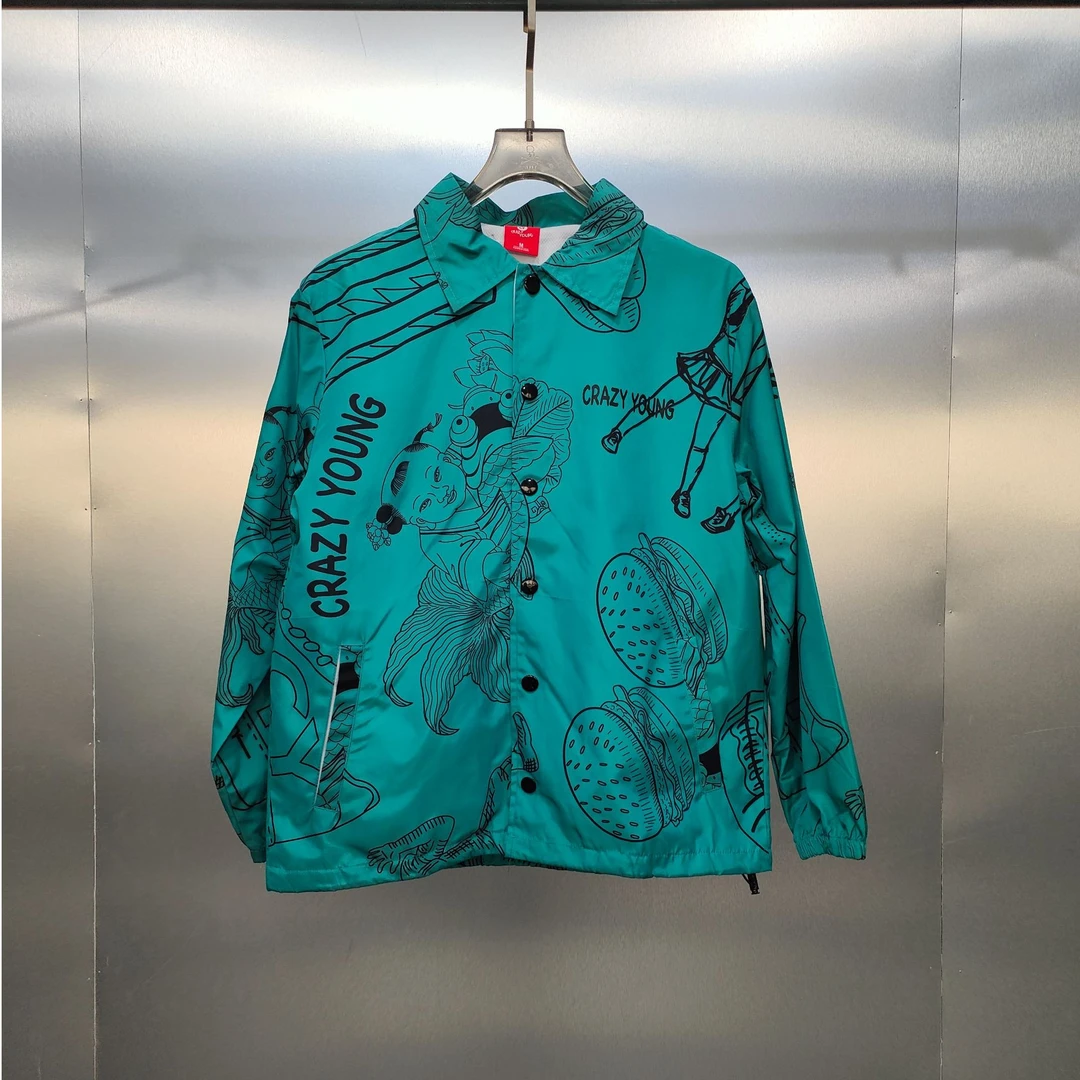 G01-20947-CRA春秋季满印花时尚潮流夹克外套