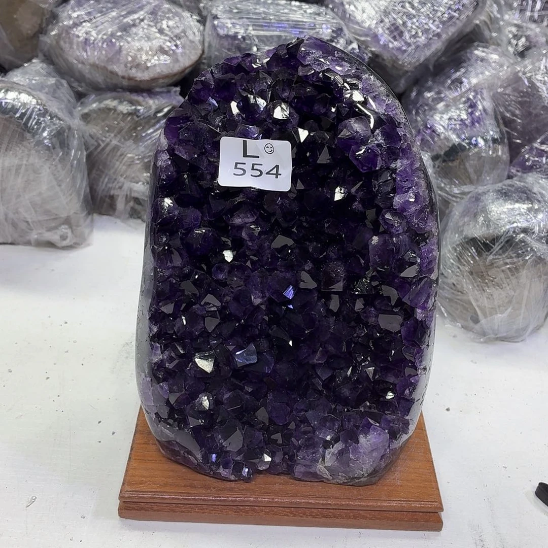 水晶摆件未镶嵌天然紫水晶