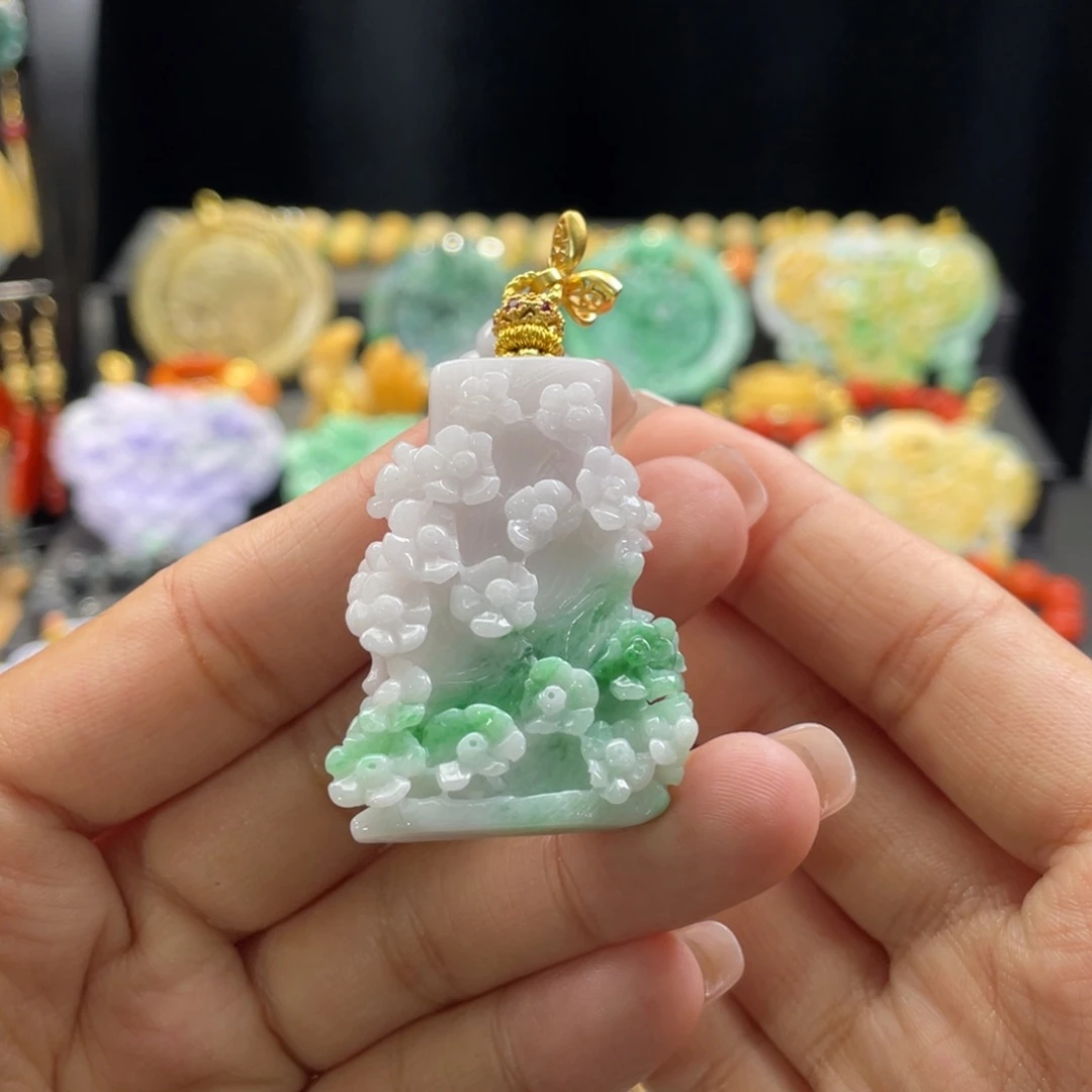 翡翠颈饰未镶嵌代编织