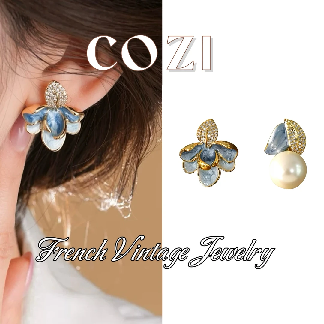COZI 铜合金仿珍珠耳饰 蔻姿【星澜】轻奢时尚气质设计师AB款耳饰
