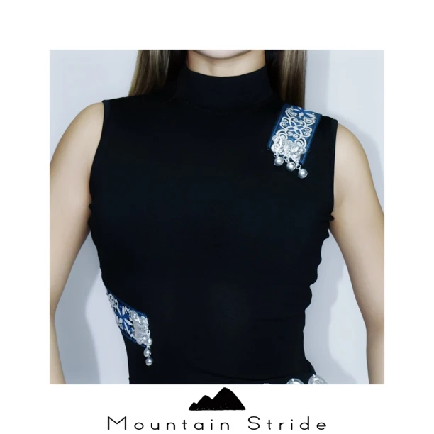 苗乡之履 2.0 苗银绣片体操服上衣