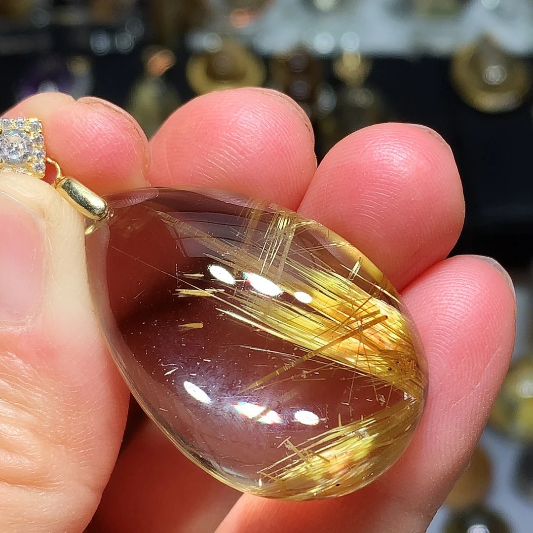 水晶珠宝半成品银S925镀金镶嵌定制款