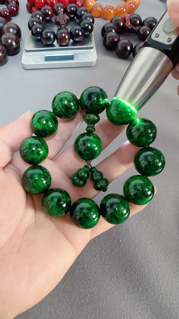 琥 珀木2.0留疤水墨丹青规格木制品手串文玩好物推荐