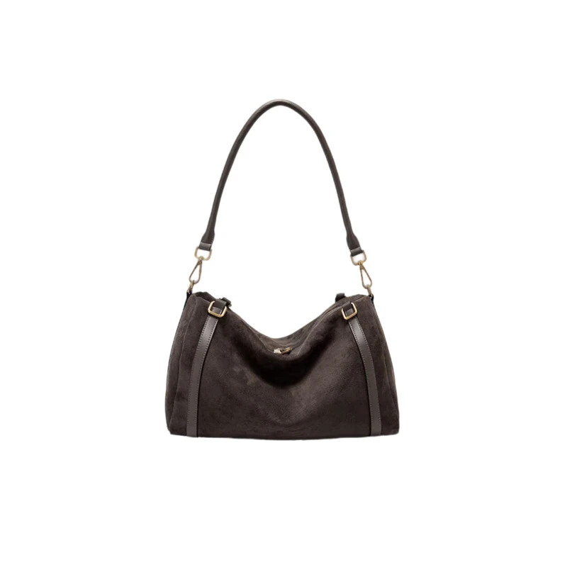 新款韩版小众设计百搭腋下单肩斜跨手提女包BK-6033M-咖啡