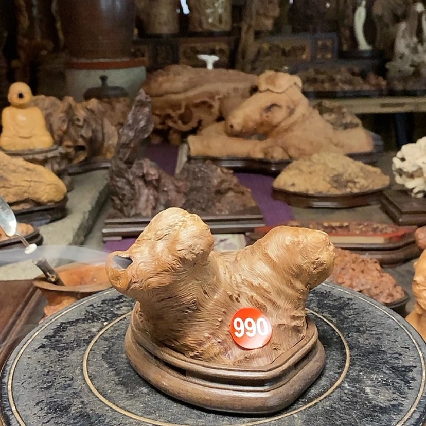 【闪购商品】990号荔枝木香炉工艺